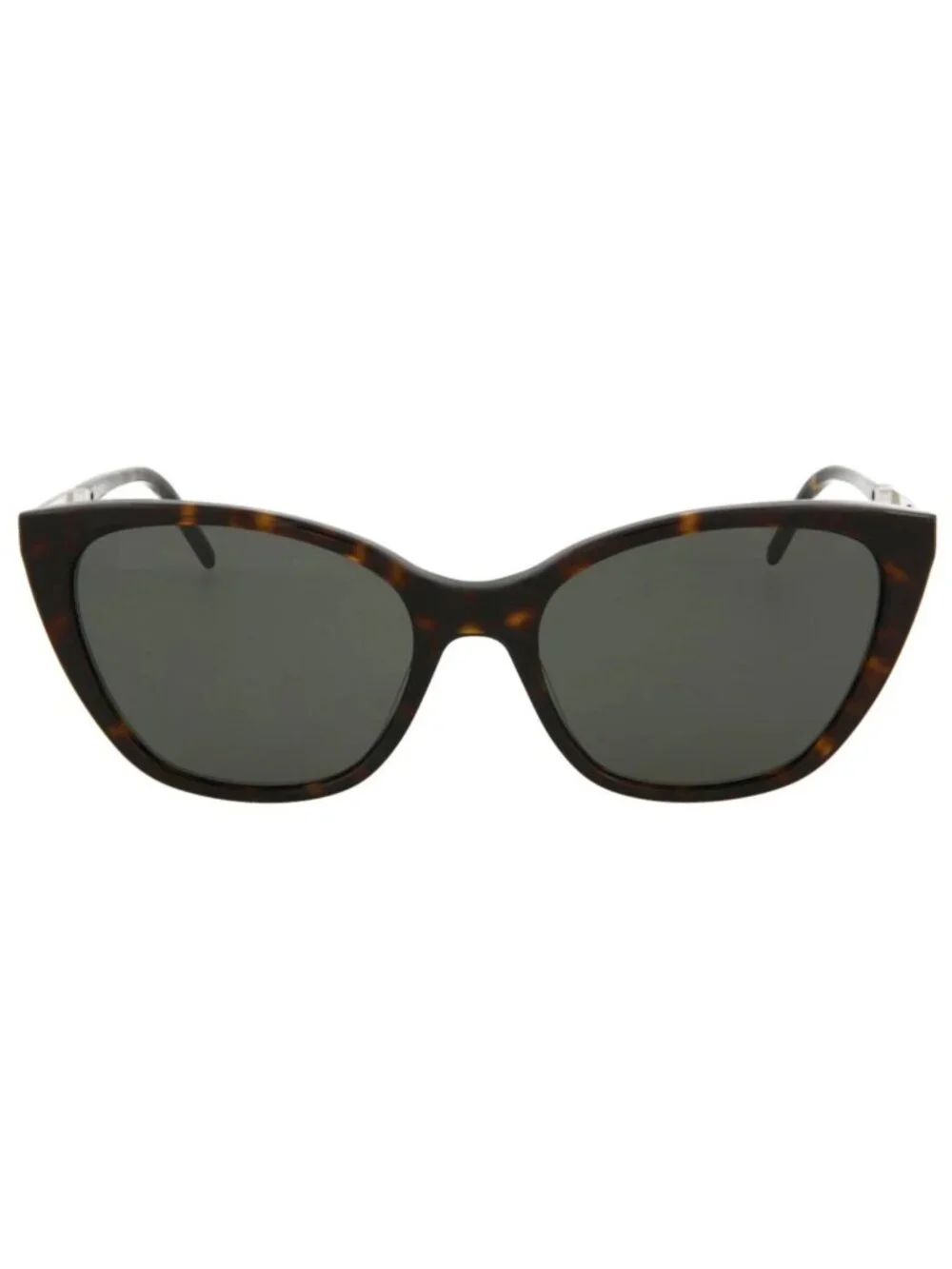 New Saint Laurent Women's Sunglasses Cat Eye Acetate Frame Havana Silver Grey